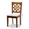 Baxton Studio Nicolette Modern and Contemporary Grey Fabric and Walnut Brown Finished Wood 2-PC Dining Chair Set 176-11387-Zoro - alternate 7